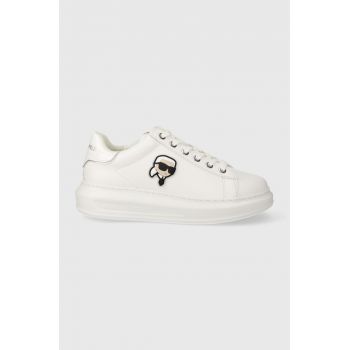 Karl Lagerfeld sneakers din piele KAPRI culoarea alb, KL62530N