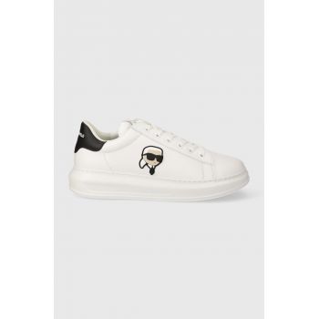 Karl Lagerfeld sneakers din piele KAPRI MENS culoarea alb, KL52530N