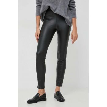 Max Mara Leisure colanti femei, culoarea negru, neted