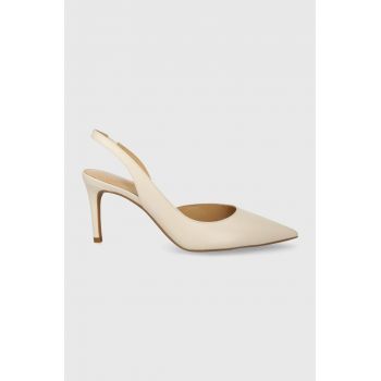 MICHAEL Michael Kors stilettos de piele Alina culoarea bej, 40R4HNMP1L de firma originali