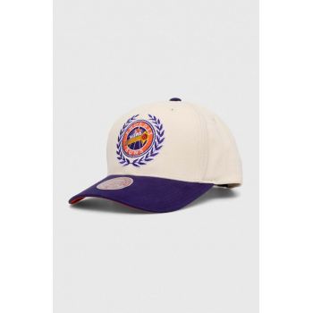 Mitchell&Ness șapcă de baseball din bumbac Phoenix Suns culoarea alb, cu imprimeu ieftina