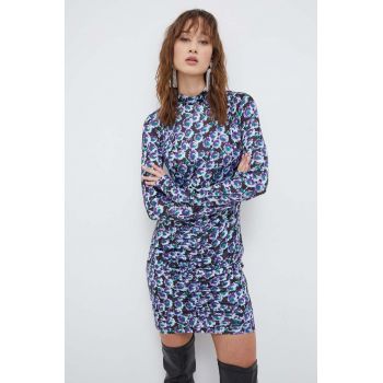 Rotate rochie culoarea negru, mini, mulată