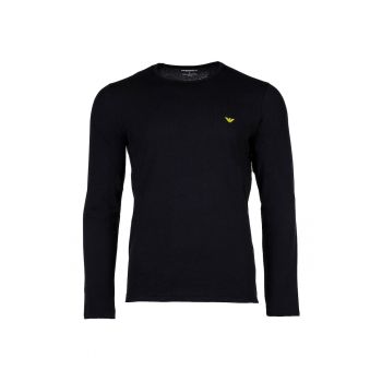 Bluza cu decolteu la baza gatului si model uni