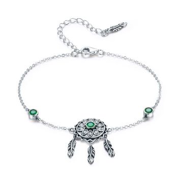 Bratara din argint Dream Catcher green ieftina