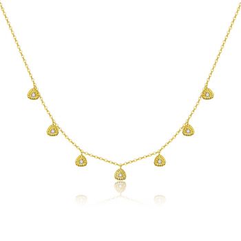 Colier din argint Golden Dropping Beads ieftin