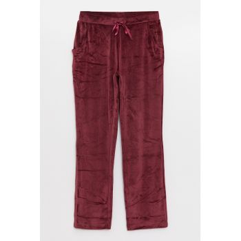 Pantaloni de pijama cu aspect de catifea