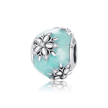 Talisman din argint Frozen Snowflakes Bead