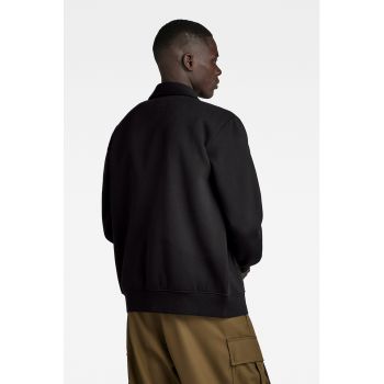 Bluza de trening cu fermoar si guler ascutit