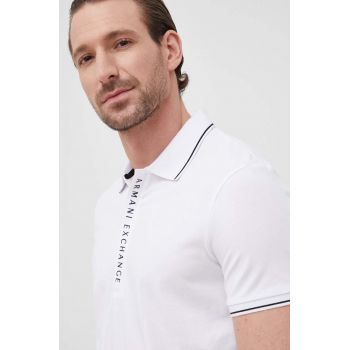 Armani Exchange culoarea alb, cu imprimeu ieftin