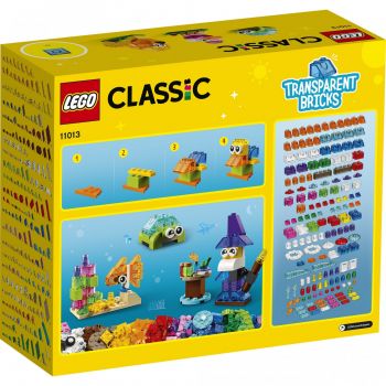 LEGO Classic - Caramizi transparente creative 11013, 500 piese