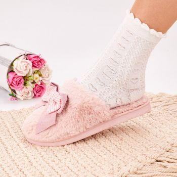 Papuci De Casa Dama Roz Nickis ieftini