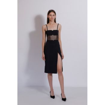 Rochie midi cu slit lateral Divine