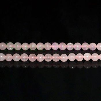 Colier cuart roz sfere 6mm de firma original