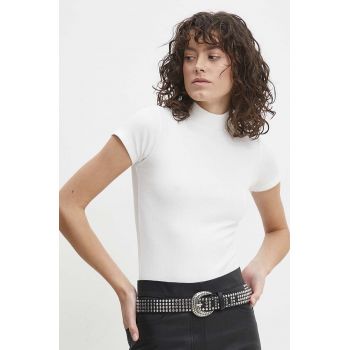 Answear Lab tricou din bumbac 2-pack femei, culoarea negru, cu turtleneck