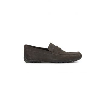 Geox mocasini din piele intoarsa U KOSMOPOLIS + GRIP barbati, culoarea gri, U36CFA00022C6372