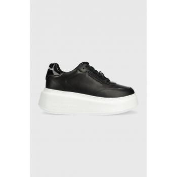 Karl Lagerfeld sneakers din piele ANAKAPRI culoarea negru, KL63519