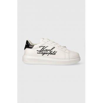 Karl Lagerfeld sneakers din piele KAPRI MENS culoarea alb, KL52510S