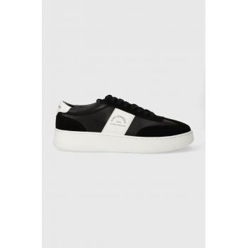 Karl Lagerfeld sneakers din piele KOURT III culoarea negru, KL51524