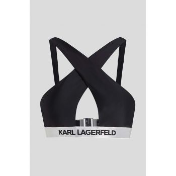 Karl Lagerfeld sutien de baie culoarea negru, cupa moale