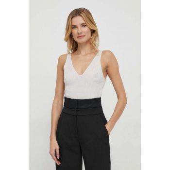 Pepe Jeans top FALON femei, culoarea gri