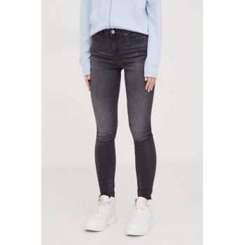 Tommy Jeans jeansi Nora femei, culoarea gri