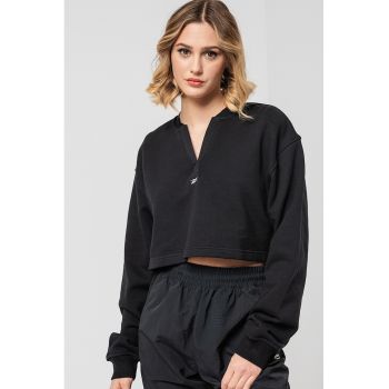 Bluza de trening crop din bumbac la reducere