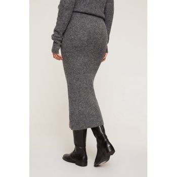 Fusta slim fit din amestec de lana si lana alpaca