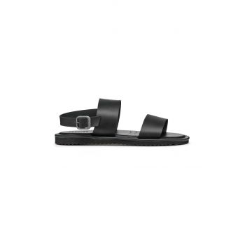 Geox sandale de piele U ERICE A culoarea negru, U36GUA00043C9999 ieftine