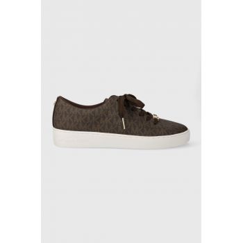 MICHAEL Michael Kors sneakers Keaton culoarea maro, 43R4KTFS1B