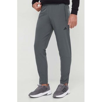 adidas Performance pantaloni de antrenament culoarea verde, uni IS3789 de firma originali