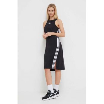 adidas rochie culoarea negru, midi, drept IP1575 ieftina