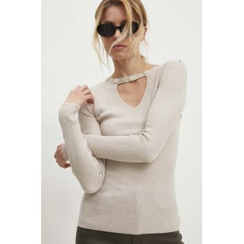 Answear Lab pulover femei, culoarea bej, light de firma original