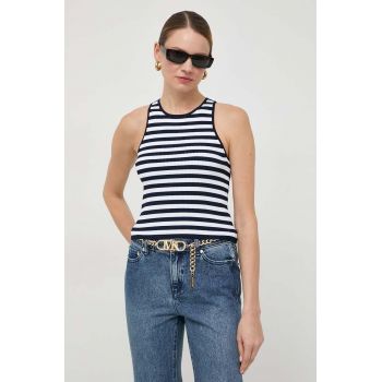 MICHAEL Michael Kors top femei, culoarea albastru marin