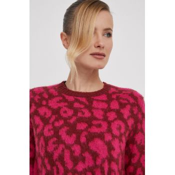 United Colors of Benetton pulover din amestec de lana femei, culoarea roz, light de firma original