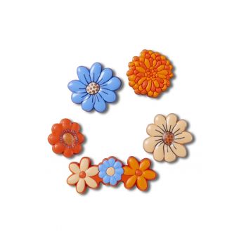 Set de talismane pentru saboti cu model floral Jibbitz - 5 piese