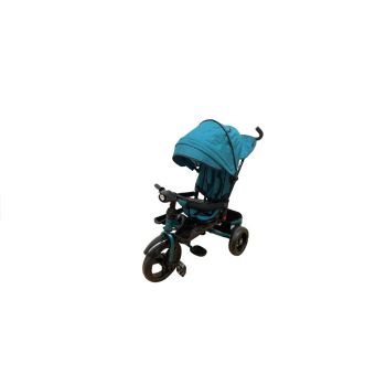 Tricicleta cu scaun reversibil, pozitie de somn, pedale si far cu lumina, verde ieftina