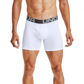 Under Armour Charged Cotton 6In 3 Pack White/ White