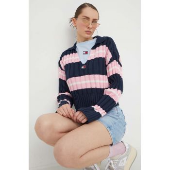 Tommy Jeans pulover femei, culoarea bleumarin DW0DW17321 ieftin
