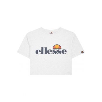 Tricou crop cu imprimeu logo Alberta