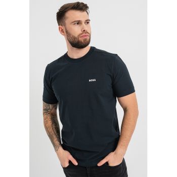 Tricou regular fit cu logo pe piept