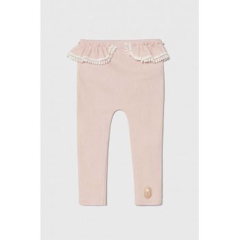 Jamiks leggins bebe culoarea roz, neted
