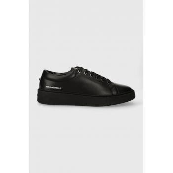 Karl Lagerfeld sneakers din piele FLINT culoarea negru, KL53320A