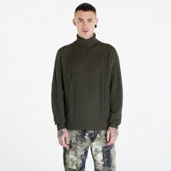 Nike Life Men's Cable Knit Turtleneck Sweater Cargo Khaki ieftin