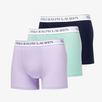 Ralph Lauren Stretch Cotton Boxer Brief 3-Pack Seam Foam/ Dark Navy/ Lavender de firma originali