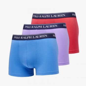 Ralph Lauren Stretch Cotton Classic Trunk 3-Pack Blue/ Purple/ Red la reducere