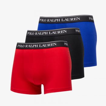 Ralph Lauren Stretch Cotton Classic Trunk 3-Pack Blue/ Red/ Black la reducere