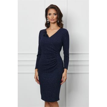 Rochie Sophie bleumarin cu glitter