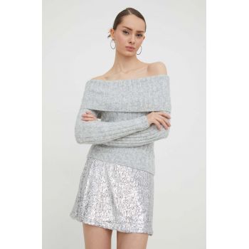 Abercrombie & Fitch pulover femei, culoarea gri ieftin