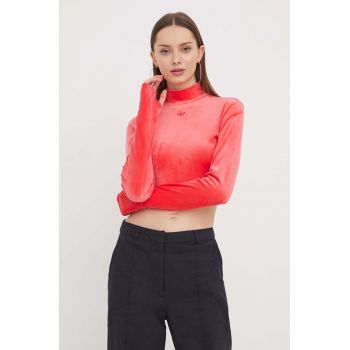 adidas Originals șapcă culoarea roșu, cu turtleneck IT7564