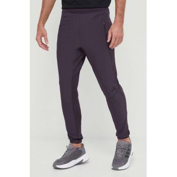 adidas Performance pantaloni de antrenament D4T culoarea violet, uni IS3796 de firma originali